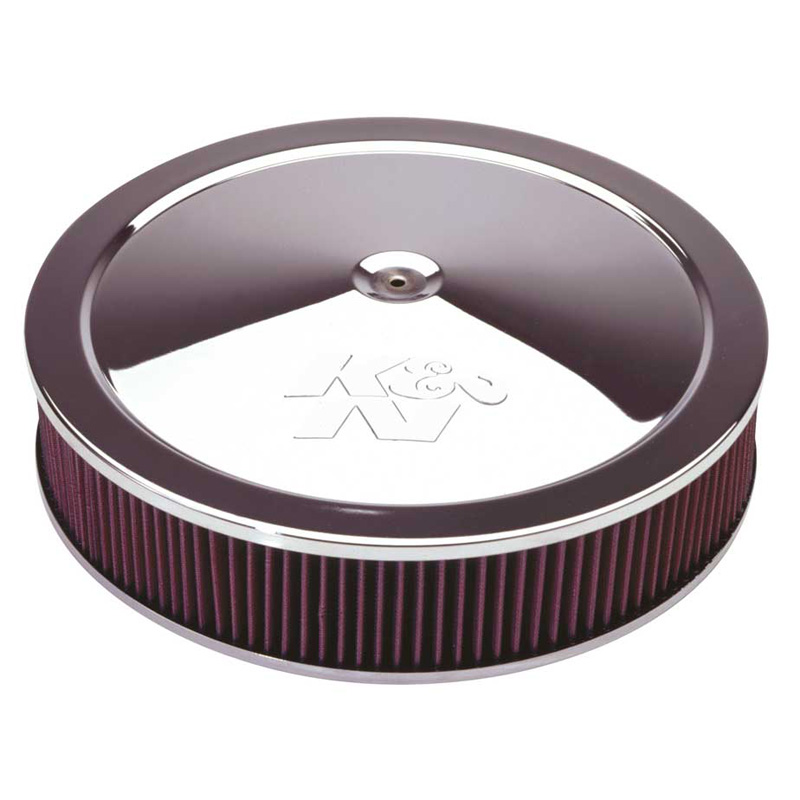 K&N luchtfilter rond - 186mm aansluiting, 406mm diameter, 83mm hoogte, 25mm drop base (60-1640)