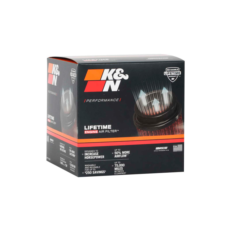 K&N Universeel Luchtfilter Konisch 100mm aansluiting, 140mm onder, 114mm top, 83mm hoogte (RU-5153)
