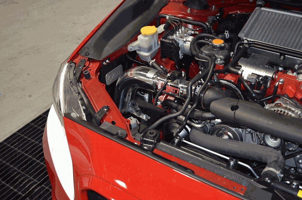 Turbo Cold air intake system Subaru Impreza 2014 Sti 2.5L 4 cyl Zwart