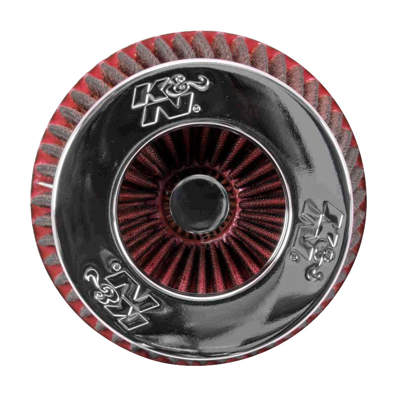 K&N RG-Serie universeel vervangingsfilter met 3 aansluitdiameters Rood (RG-1001RD)