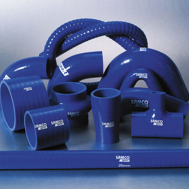 Samco Siliconen slang 180 graden bocht - Lengte 127mm - Ø57mm - Blauw