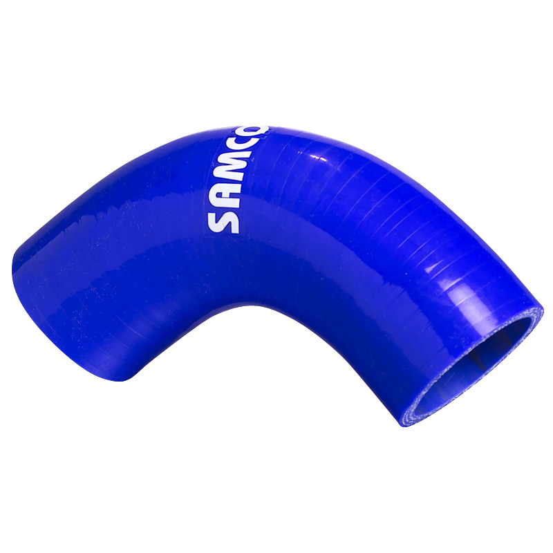 Samco Siliconen slang 90 graden bocht olie en diesel resistent - Lengte 63mm - Ø6.5mm - Blauw