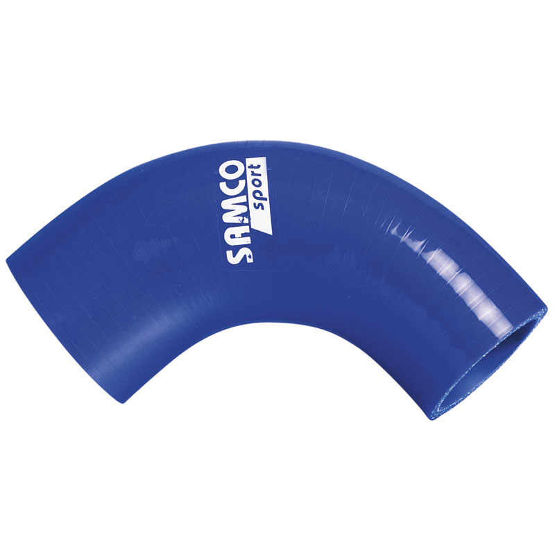 Samco 90 graden bocht verloopstuk zwart - Lengte 125mm - Ø70>63mm