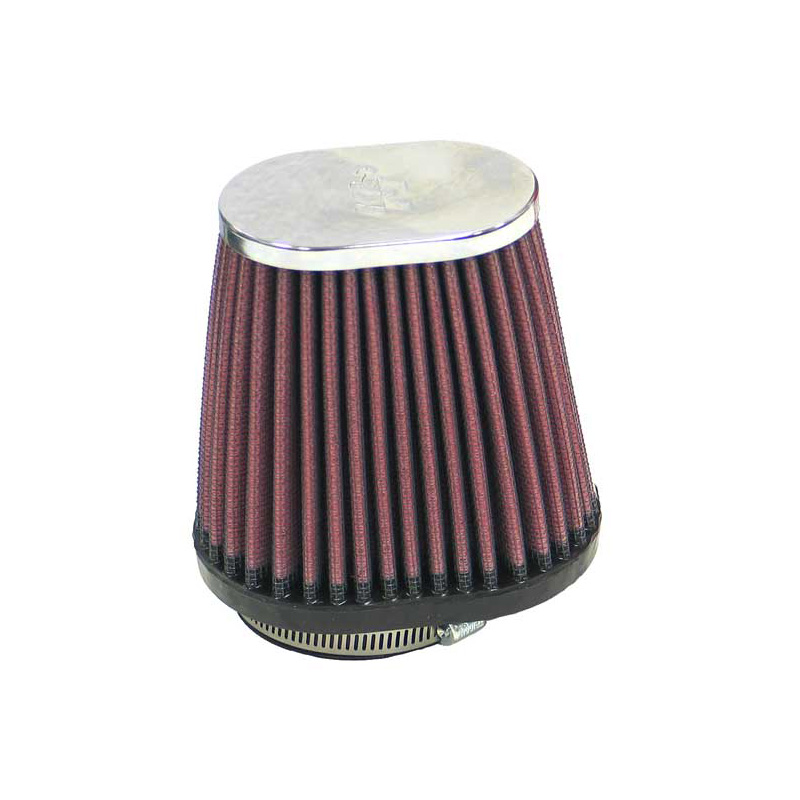 K&N Universeel Luchtfilter Ovaal/Konisch 54mm offset aansluiting, 102mm x 76mm onder, 76mm x 51mm top, 102mm hoogte (RC-2890)