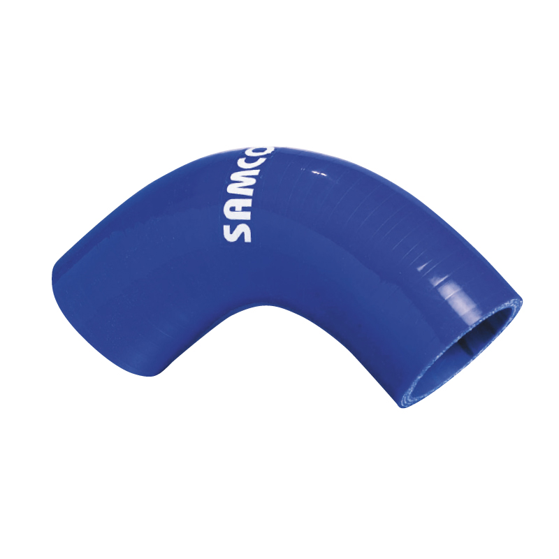 Samco Siliconen slang 90 graden bocht - Lengte 125mm - Ø89mm - Blauw