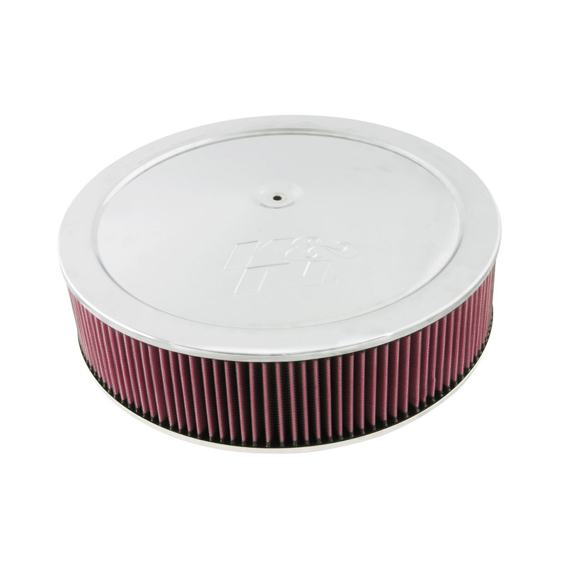 K&N luchtfilter rond - 186mm aansluiting, 406mm diameter, 103mm hoogte, 25mm drop base (60-1641)